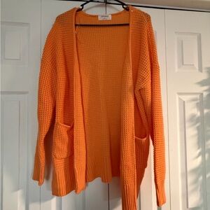 Zenana Outfitters Vibrant Orange Cardigan